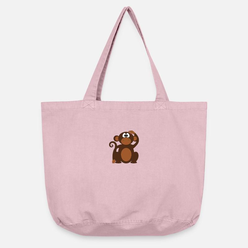 singe - Sac cabas vintage délavé - rose vintage