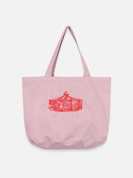 jurte_red - Vintage-Washed Shopper - Vintage Rosa