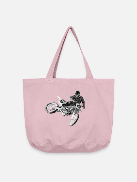 motocross - Vintage-Washed Shopper - Vintage Rosa