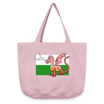 Puffing Welsh Dragon - Gregory - Vintage-washed Shopper - vintage rose - Front