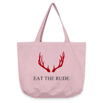 Hannibal - Eat the rude - Sac cabas vintage délavé - rose vintage - Devant