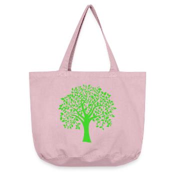 Silhouette à motif d’arbre jumbo vert - Sac cabas vintage délavé - rose vintage - Devant