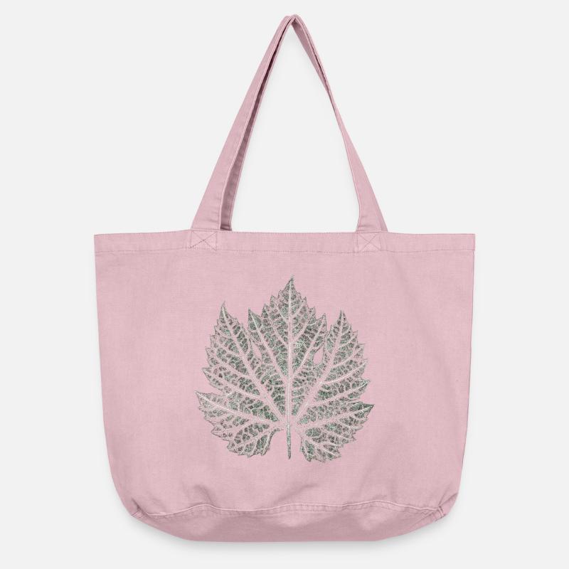 Grape Leaf / Nature Graphic Leaf - Vintage-washed Shopper - vintage rose