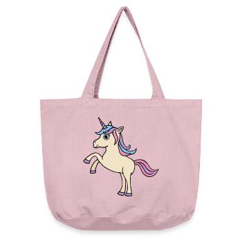 Licorne (bande dessinée, kawaii) - Sac cabas vintage délavé - rose vintage - Devant