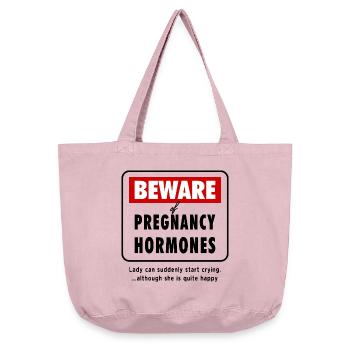 Beware Pregnancy Hormones Baby pregnant Humor - Vintage-Washed Shopper - Vintage Rosa - Vorne
