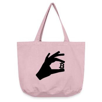 Bitcoin halten - Vintage-Washed Shopper - Vintage Rosa - Vorne