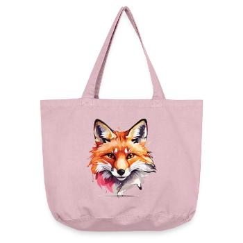 Aquarell Fuchs - Vintage-Washed Shopper - Vintage Rosa - Vorne