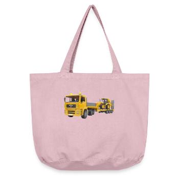 camion de transport chantier - Sac cabas vintage délavé - rose vintage - Devant