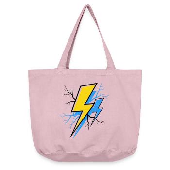 Blau Gelber Strahl - Vintage-Washed Shopper - Vintage Rosa - Vorne