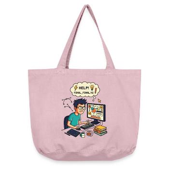 Graphic Designer Chaos Export Panic - Vintage-Washed Shopper - Vintage Rosa - Vorne