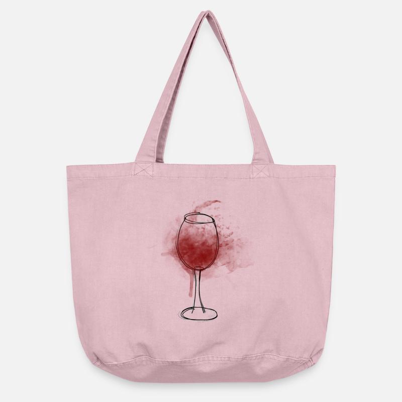 Weinglas - Vintage-Washed Shopper - Vintage Rosa