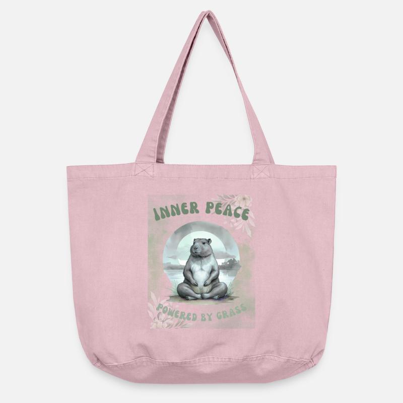 Inner Peace – Powered by Grass - Vintage-Washed Shopper - Vintage Rosa