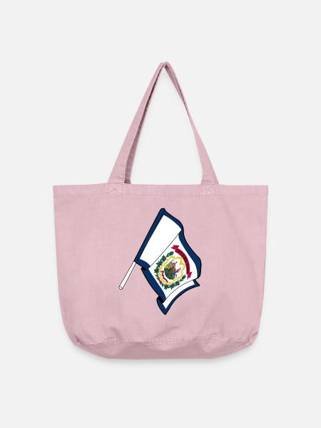 Flagge von West Virginia - Vintage-Washed Shopper - Vintage Rosa