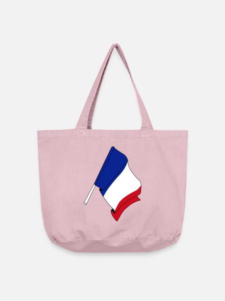 Flagge: Frankreich - Vintage-Washed Shopper - Vintage Rosa