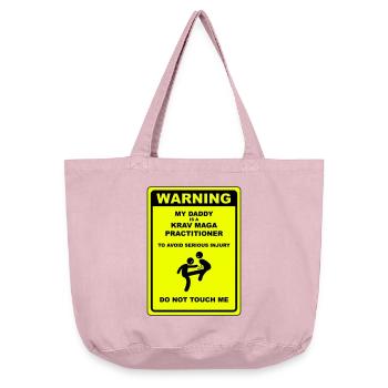 Warnung! Papa macht Krav Maga! - Vintage-Washed Shopper - Vintage Rosa - Vorne