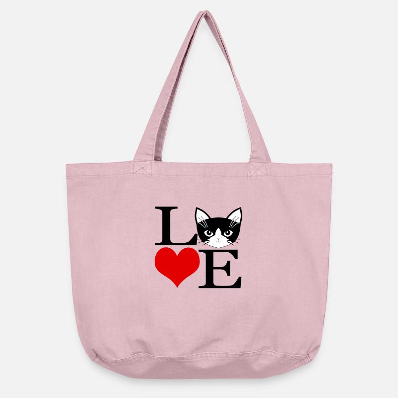 Love cat - Vintage-Washed Shopper - Vintage Rosa