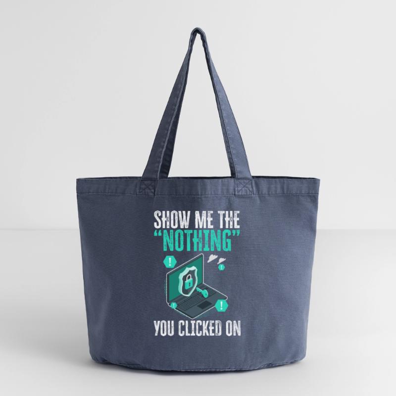 Funny Cybersecurity IT Support IT Security Network Vintage-washed Shopper