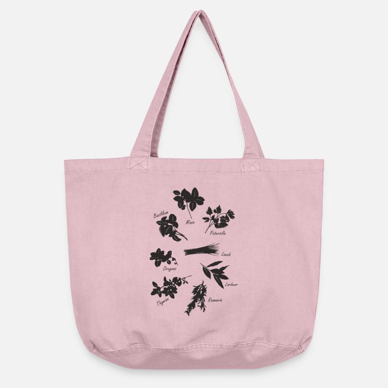 Küchenkräuter - Vintage-Washed Shopper - Vintage Rosa