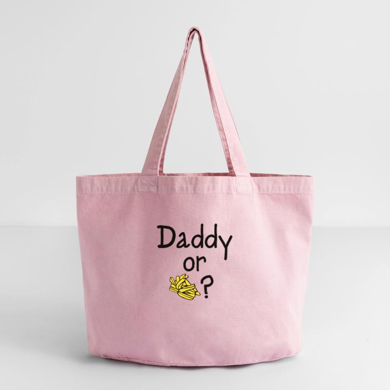 Daddy oder Chips? Vintage-Washed Shopper