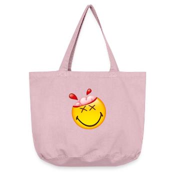 Smiley Glossy Happy Brain - Vintage-washed Shopper - vintage rose - Front
