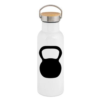 Kettle Bell - Thermal Bottle with Bamboo Lid - white - Right