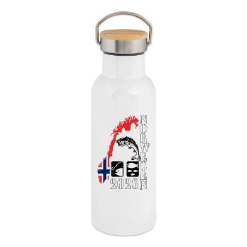 Angel Tour 2026  - Thermosflasche mit Bambusdeckel - Weiß - Rechts