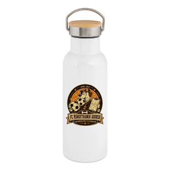 FC Hundetrainer Ausrede - Thermosflasche mit Bambusdeckel - Weiß - Rechts