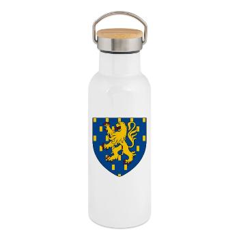 Wappen von Orxois - Thermosflasche mit Bambusdeckel - Weiß - Rechts
