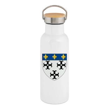 Wappen von Moulins - Thermosflasche mit Bambusdeckel - Weiß - Rechts
