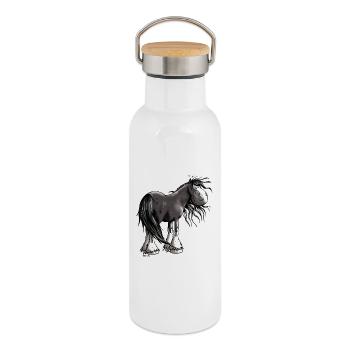 Happy Shire Hore - Thermal Bottle with Bamboo Lid - white - Right