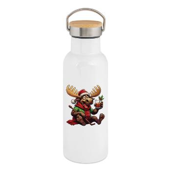 ELCH - Weihnachten - Thermosflasche mit Bambusdeckel - Weiß - Rechts