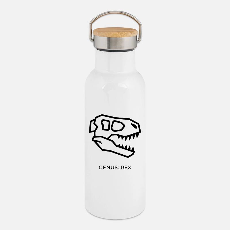 Apex Specimen - Thermal Bottle with Bamboo Lid - white