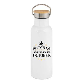 Witches Oktober - Thermosflasche mit Bambusdeckel - Weiß - Rechts