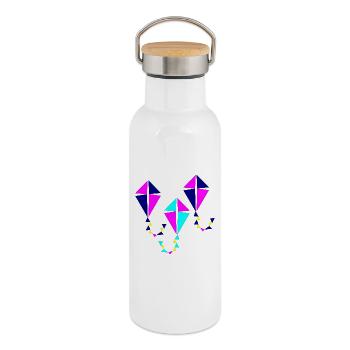 Drachen HERBST - Thermosflasche mit Bambusdeckel - Weiß - Rechts