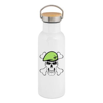 Party Shirt ,Feiern , Karneval, Söldner (25) - Thermosflasche mit Bambusdeckel - Weiß - Rechts