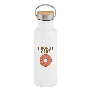 Ich kümmere mich um Donuts - Thermosflasche mit Bambusdeckel - Weiß - Rechts