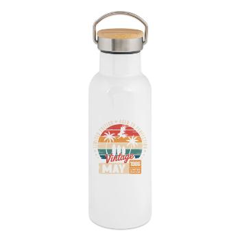 Special anniversary with this design May 1986 - Thermal Bottle with Bamboo Lid - white - Right