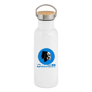 Gamer - Thermal Bottle with Bamboo Lid - white - Right