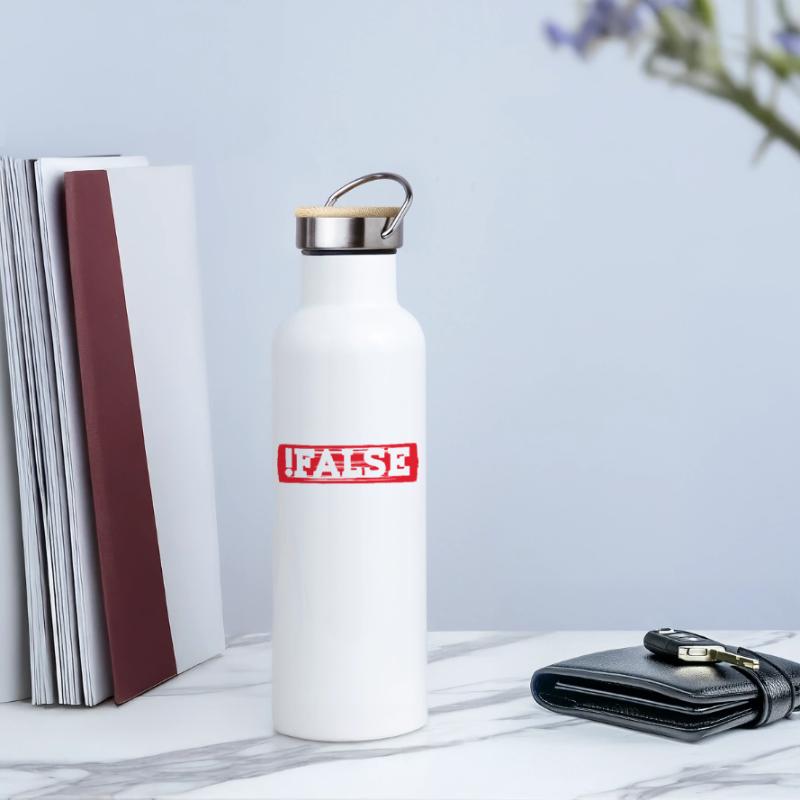 Debug Scripting Statement Développeur Code Nerd Gourde isotherme avec bouchon en bambou