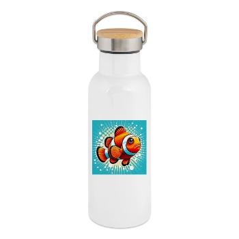 Clownfish - Thermal Bottle with Bamboo Lid - white - Right