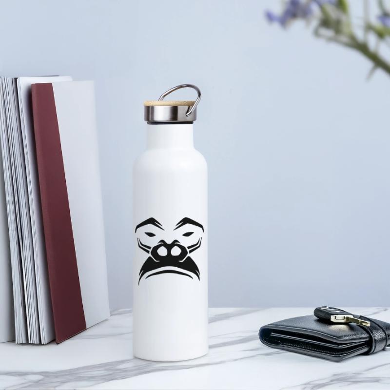 Grumpy Gorilla – Monkeys Silverback Jungle Thermal Bottle with Bamboo Lid