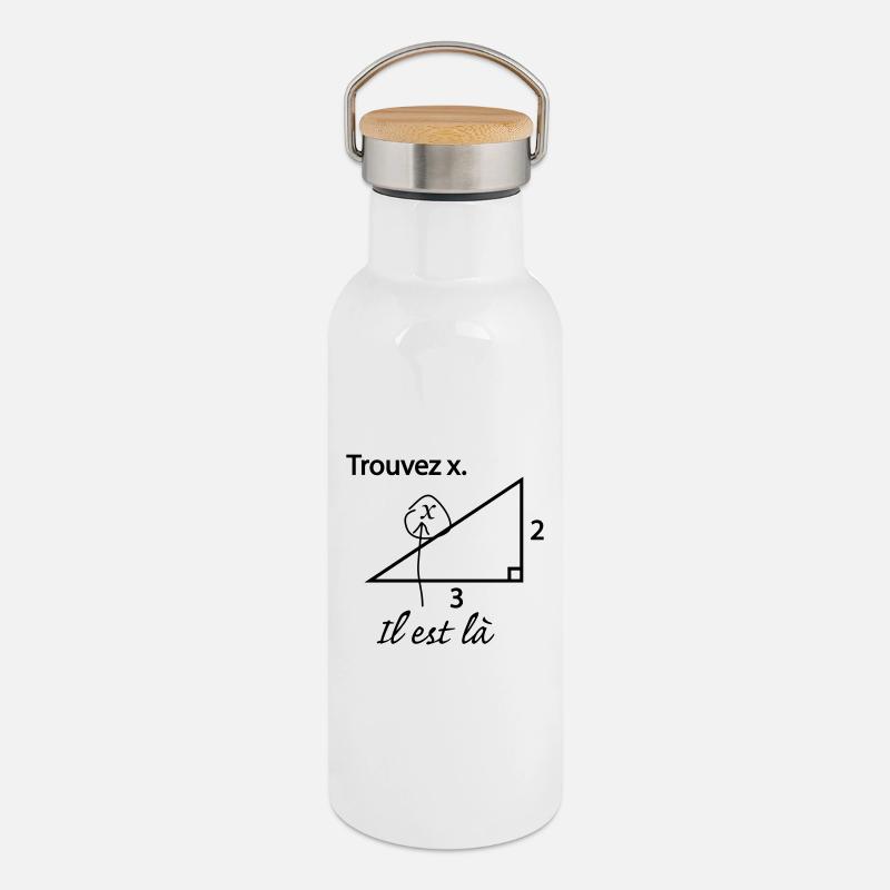 Find x - Thermal Bottle with Bamboo Lid - white
