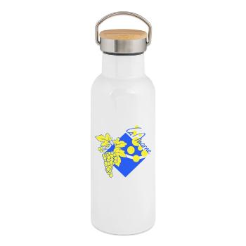 Logo revisited the Marne - Thermal Bottle with Bamboo Lid - white - Right
