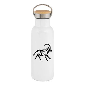 Zobel - Thermosflasche mit Bambusdeckel - Weiß - Rechts