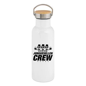 Junggesellen Crew - Thermosflasche mit Bambusdeckel - Weiß - Rechts