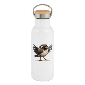 Elstern Elster - Thermosflasche mit Bambusdeckel - Weiß - Rechts