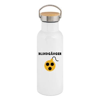 Blindgänger - Thermosflasche mit Bambusdeckel - Weiß - Rechts
