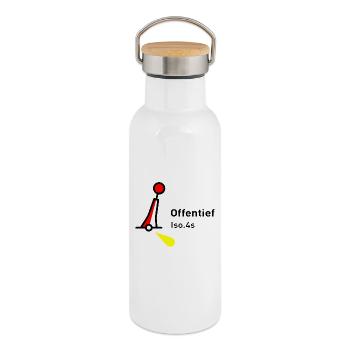 Tonne - Boje Wismar Segeln Ostsee Maritim - Thermosflasche mit Bambusdeckel - Weiß - Rechts