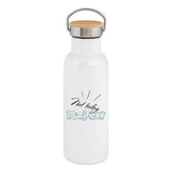 not Today - Thermosflasche mit Bambusdeckel - Weiß - Rechts