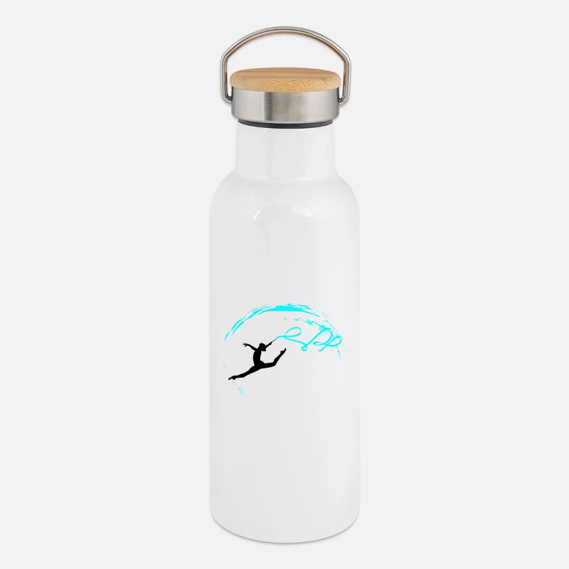 Rhythmic gymnastics - Thermal Bottle with Bamboo Lid - white
